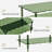 Acrylic Coffee Table, 2-Tier Living Room Table With Storage, Center Table Mid-Modern Century For Living Room, Easy To Assemble (Green, 37.8“×23.6“×15.7”)-2142190221