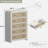 Cevat Rattan 5-Drawers Dresser,Thickened Curved Profile Design-714776224