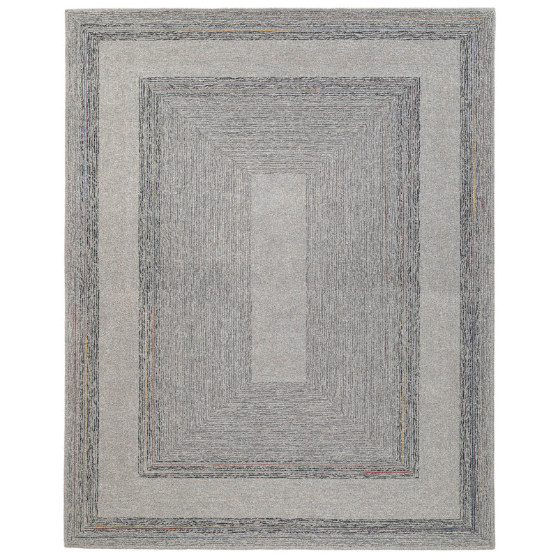 Hand Tufted Wool Indoor Rug, Rectangle 6' x 9'