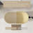 59'' Freestanding Soaking Solid Surface Bathtub Stone Resin Bath Tub with Overflow, Pop-up Drain, Milk-Coffee-137451231