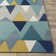 Sandin Geometric Hand-Tufted Wool Teal/Navy/Yellow/Gray Area Rug