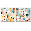 Crisel - Ensemble de 2 collages carrés à formes abstraites-101845775-101845776