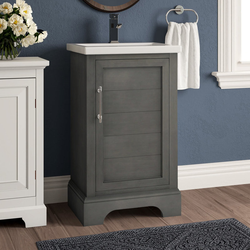  20" Single Bathroom Vanity Set, Silver Gray