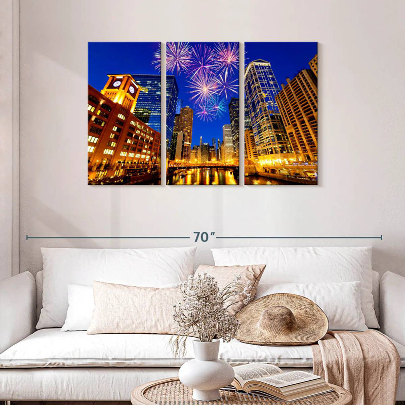 Nicci Chicago Sky Lights, 28" H x 45" W