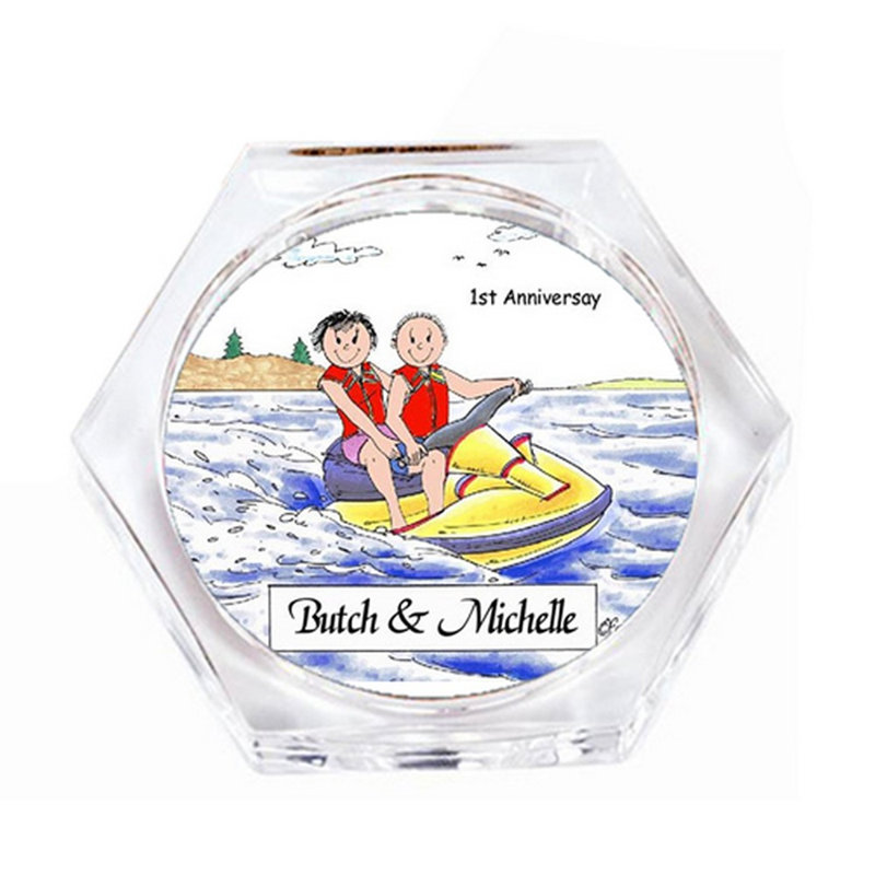 Ensemble de 4 sous-verres personnalisés, Oui