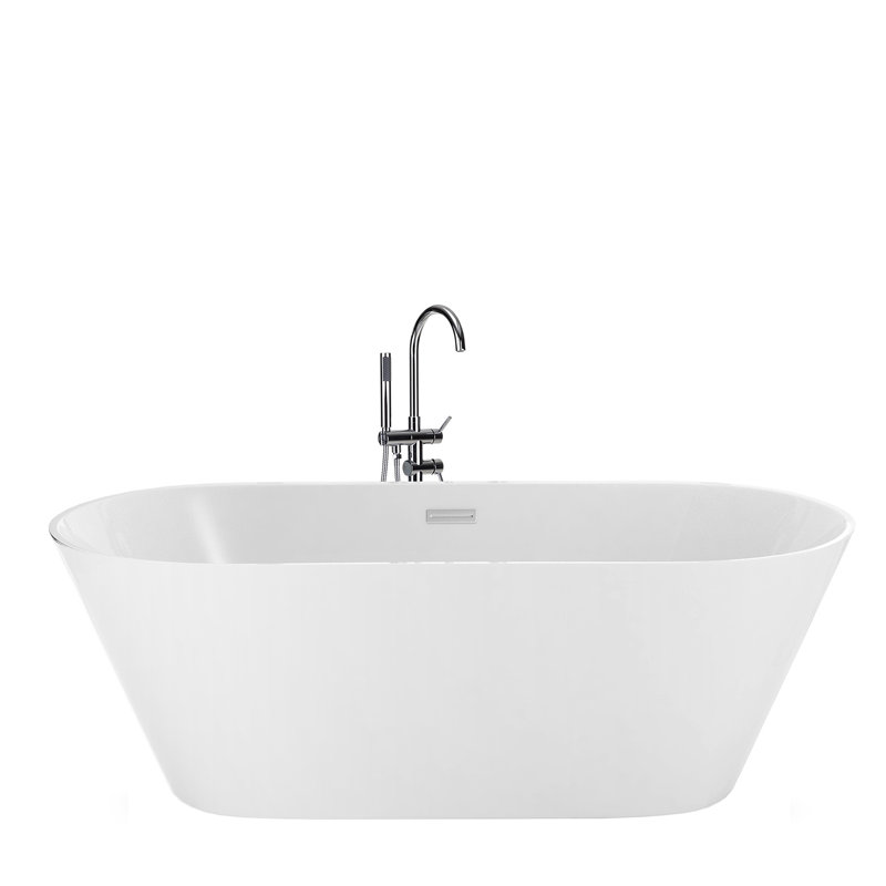 Undis 1500mm x 750mm Soaking Acrylic Bathtub, 58cm H x 75cm W x 150cm D, White