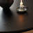 Black Round Solid Wood Dining table-1015780847