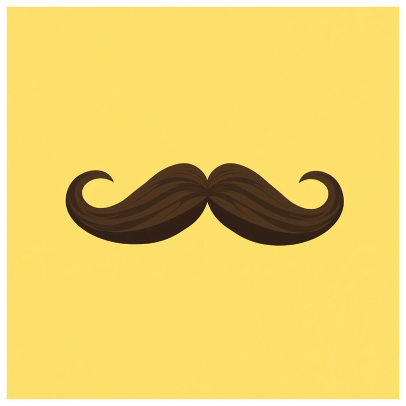 Housses de couette brun avec moustache frisée, Twin