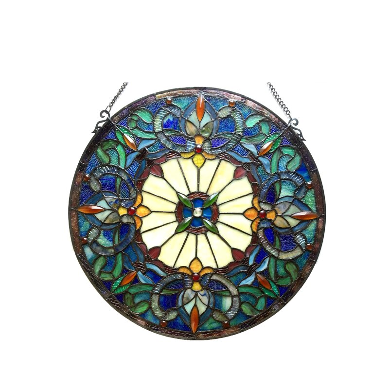 Astoria Grand Tiffany Glass Victorian Window Panel & Reviews | Wayfair