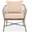 Mobilier de patio avec des vibrations modernes et des housses de coussin, sièges de table de style ovale