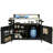 Durable Outdoor Kitchen Island With Stainless Steel Top, Raised Shelf, And Spacious Storage For Grilling And Entertaining