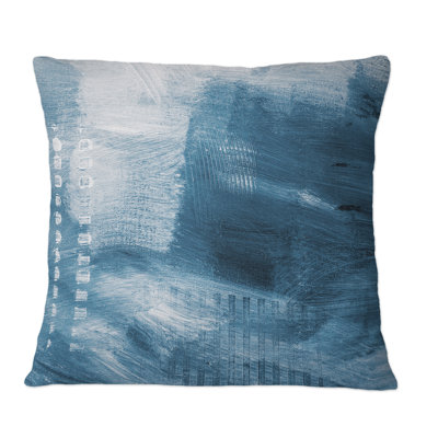 Shades Of Creative Blue - Modern Printed Throw Pillow