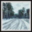 Snowy Road - Single Picture Frame Painting-342754485