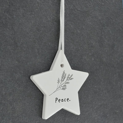 Sanson Peace Star Shaped Ceramic Ornament