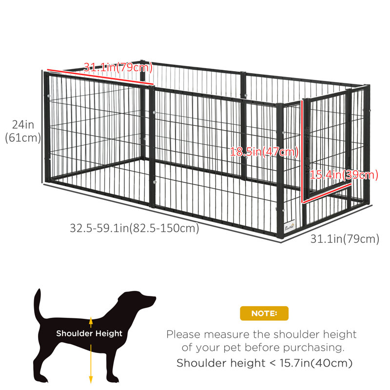 Enclos pour animaux réglable, 61 cm de haut