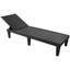 Chaise longue noire en résine de polypropylène réglable à 5 positions - ensemble de 2