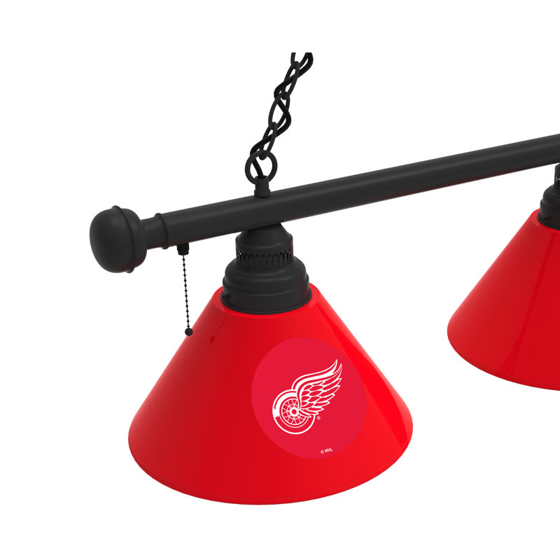 Luminaire suspendu 3 lumières NHL, Noir, Detroit Red Wings