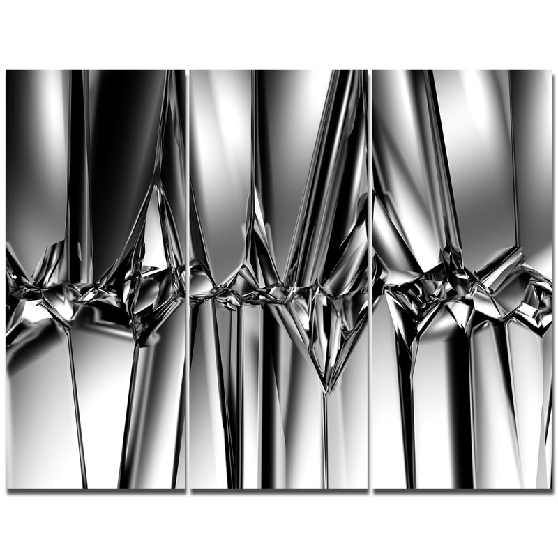 «Black White Crystal Context», reproduction d'impression sur toile