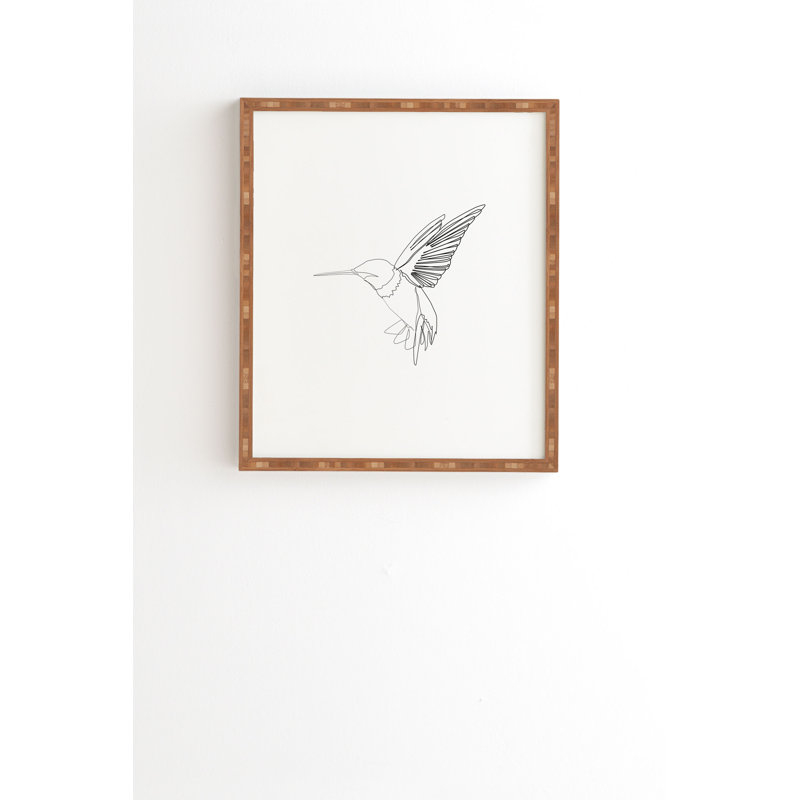 Humming », impression, Armature en bambou, H 12 po x l 12 po x P 2 po