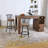 Classic Barstools Set of 2, Country Style Bar Chairs with Back and Footrest Swivel Counter Height Bar Stools for Kitchen Island Pub, Bistro, Restaurant, Rustic Brown and Black-1869900870