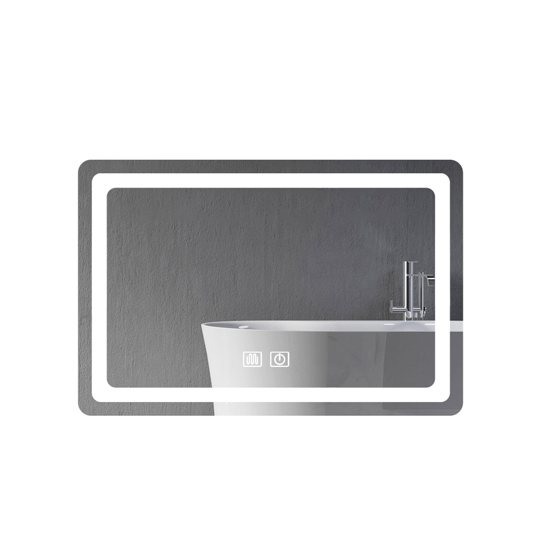 Wrought Studio™ Wall Mounted Bathroom Led Mirror - Waterproof Back ...