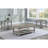 3-Piece Cocktail Set Wooden Table Top Rectangular Coffee Table and Two Matching Square End Tables-251503421