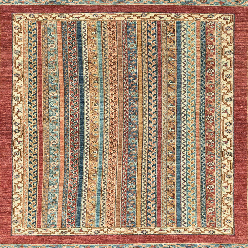 Abstract Indoor Rug, Square 5'
