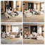 Modular Reclining Sectional Sofa with Console & 2 Ottomans, U-Shape Corduroy Sofa with USB Charging, Cup Holders & Storage-1493982696