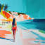 Ocean in Brushstrokes 17 - Unframed-2100545213