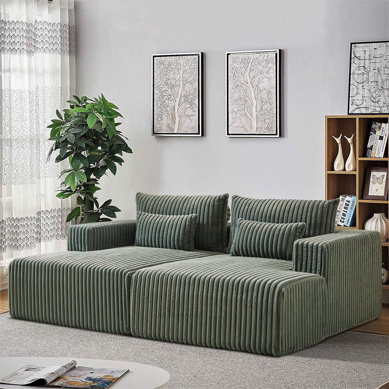 Chaise longue surdimensionnée de 87 po Hokku Designs sans assemblage requis, Vert