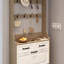 Range-chaussures avec 3 portes et 2 tiroirs avec support, grand espace de rangement-130221166