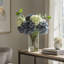 White And Blue Hydrangea Bouquet