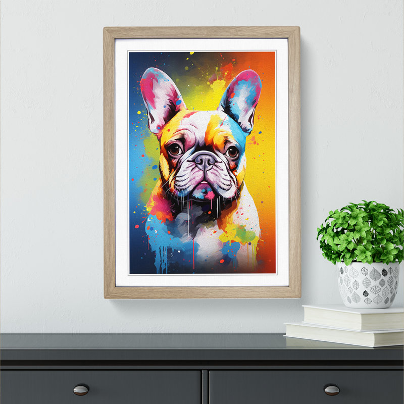 Single Picture Frame Print on Wood, 64cm H x 46cm W, Oak Framed