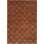 Wool Geometric Area Rug in Rust