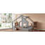 Lit de plancher avec fenêtre et petite tablette, lit de plancher en bois massif avec toit en forme de maison, sans sommier-1867066171-1867066175