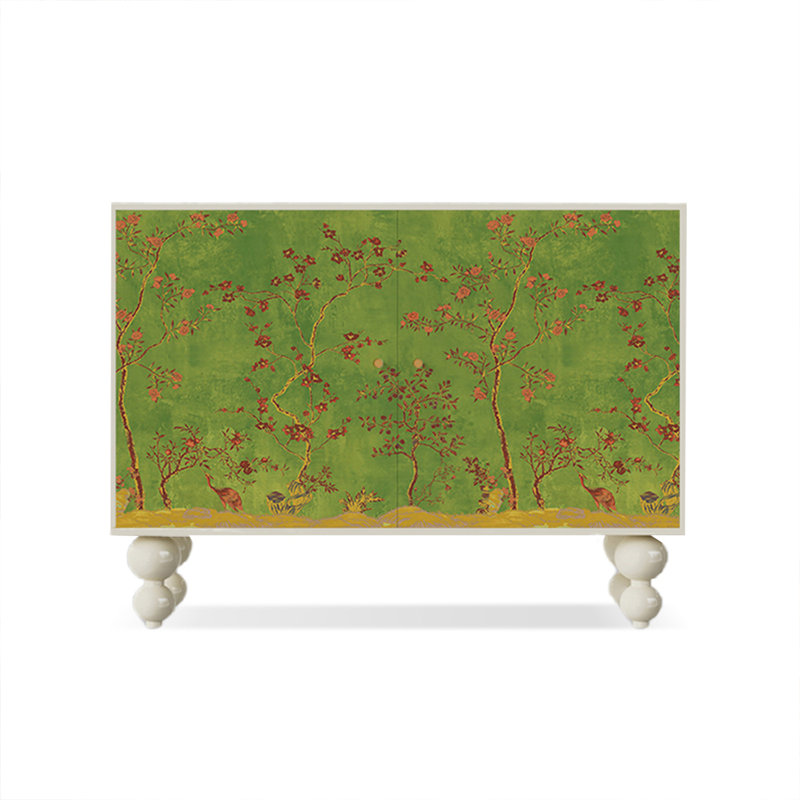Buffet en bois massif Moder, Blanc