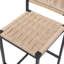 2 tabourets de bar élégants pour la maison, siège en corde de papier, cadre chic pour restaurant 2 pièces, tissage, base stable