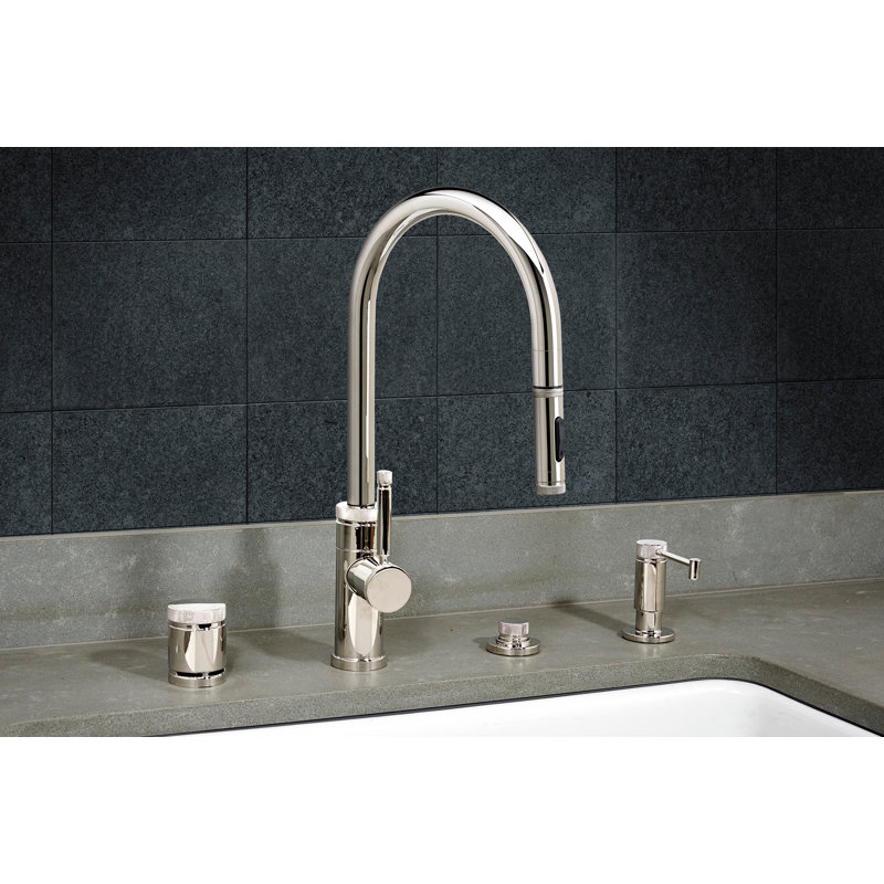 Industrial Plp Pulldown Faucet -Toggle Sprayer, Chrome