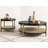 Black Round End Table