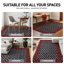 Tapis à damier gris ardoise, lavable à la machine, en polyester avec envers antidérapant-1182061229