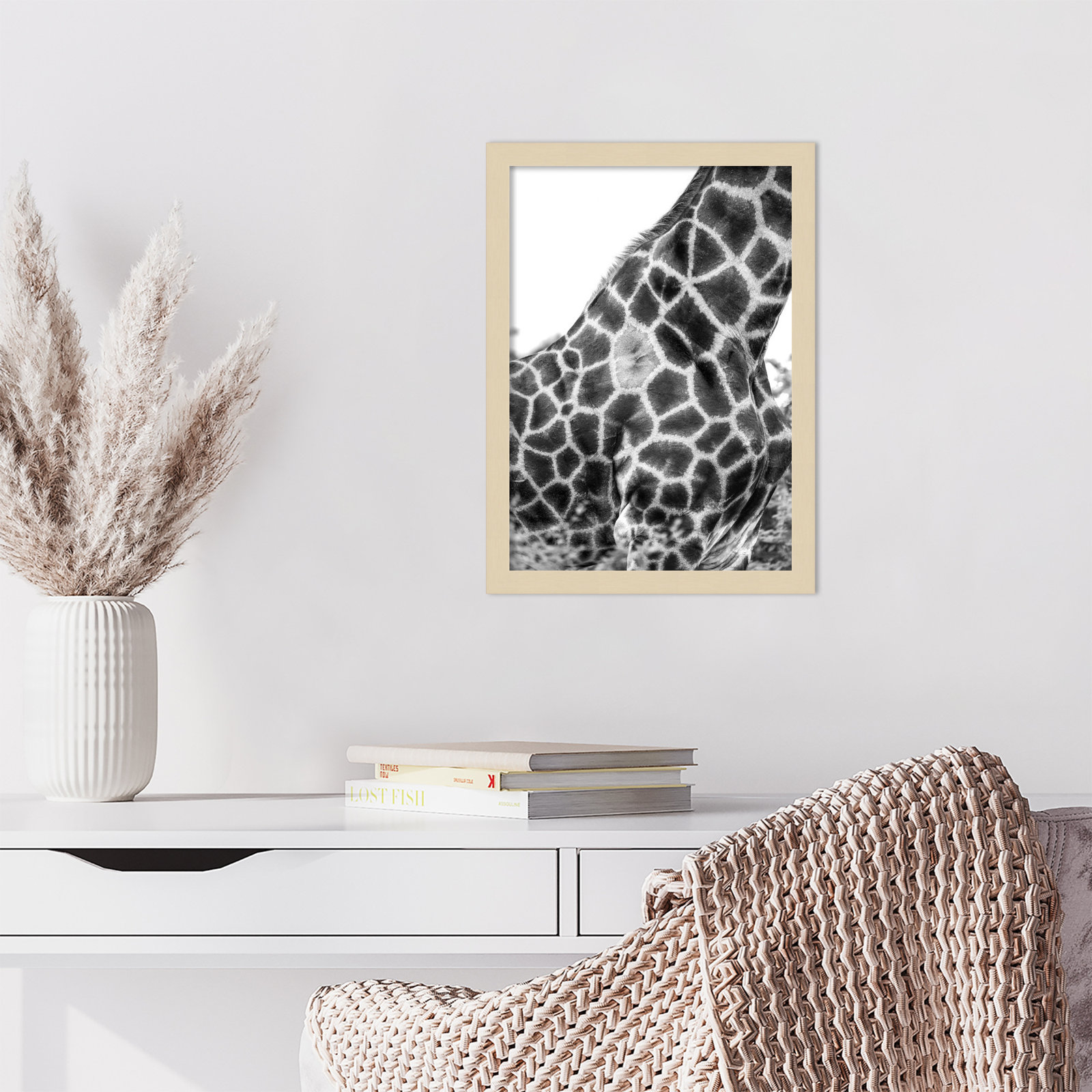 Rochellt "Super Safari No. 3 Giraffe" Print, Brown, 17" H x 13" W