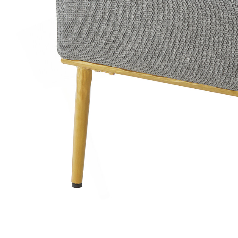 Fauteuil d'appoint Virelli Modern Chenille, Gris