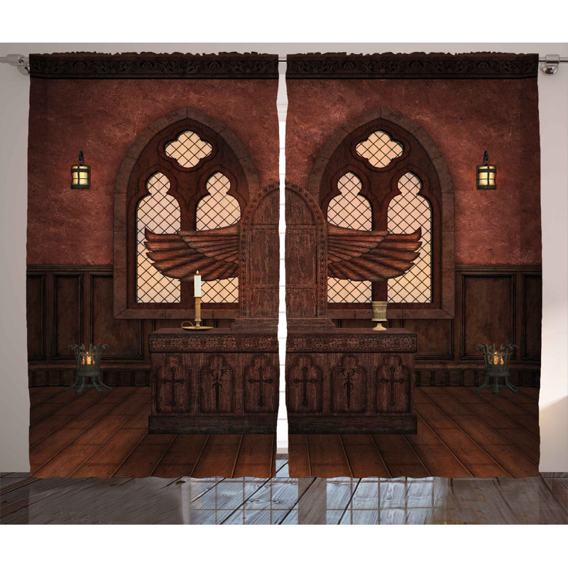 Semi Sheer Curtain Pair, 54" W x 108" L