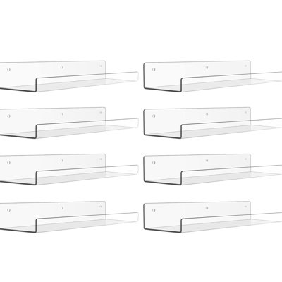 Paquet de 8 tablettes flottantes en acrylique transparent