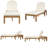 Outdoor Chaise Lounge, Premium Acacia Wood Patio Recliner with Arched Backrest, 5-Position Adjustable, Thick Waterproof Cushion for Poolside, Backyard, Deck-1072654657