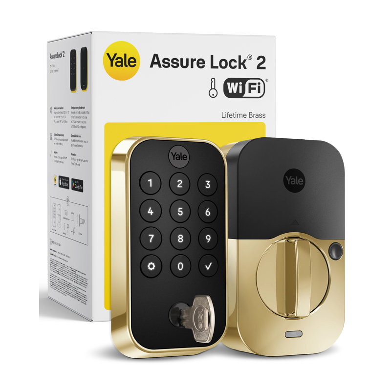 Verrou intelligent à 2 clés Yale Assure Lock avec Wi-Fi, Bronze frotté à l'huile
