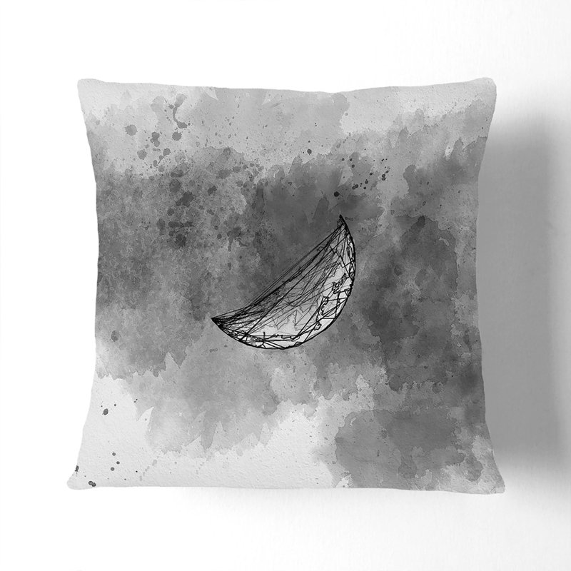 A Half Moon In Abstract Square Throw Cushion, 40 x 40 cm