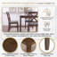 Ensemble de table de salle à manger carrée 5 pièces en bois, ensemble de table de cuisine compacte au fini noyer comprenant 4 chaises rembourrées rembourrées, mobilier de salle à manger peu encombrant-2072385356