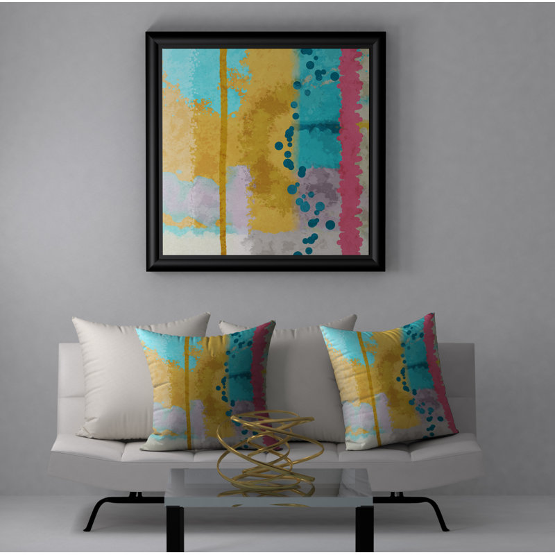 Abstract Throw Pillow, 24" H x 24" W