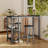 3-Piece Bar Height Dining Set with Shelves and Stools-1716386548-1716386549